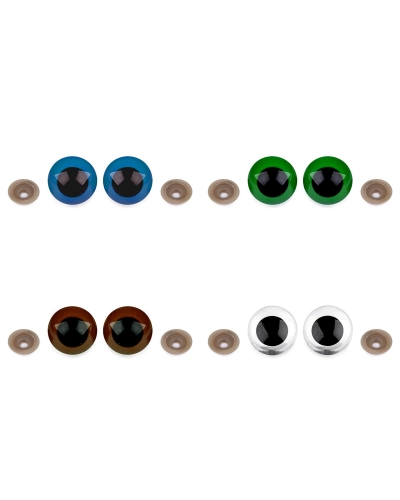 Ochi pentru jucării cu dispozitiv de siguranță, Ø30 mm - 4 set | Mimib