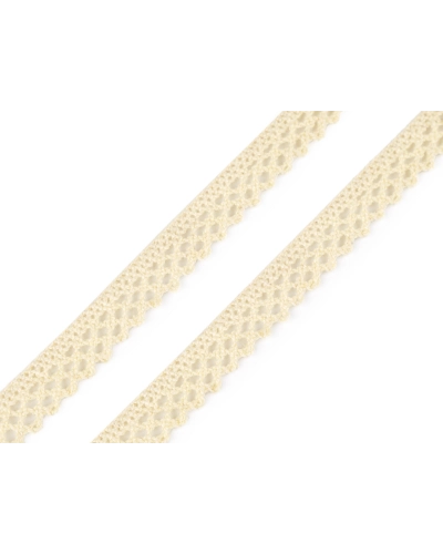 Dantelă bumbac croşetată, lățime 12 mm - 5 m | Mimib