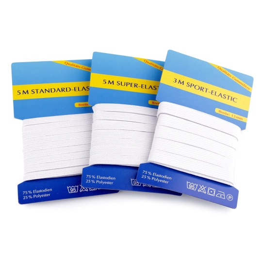 Elastic simplu confecții, lățime 6, 8, 13 mm - set - 1 set | Mimib