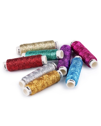 Ață metalică pentru brodat Metalux, 100 m - 10 buc. | Mimib