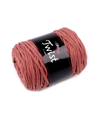 Bavlnená pletacia priadza Twist macrame 500 g rozčesávacia - 1 ks | Mimib