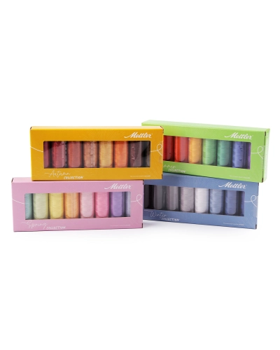 Sada bavlnených nití Silk-finish Mettler 8x150 m - 1 sada | Mimib