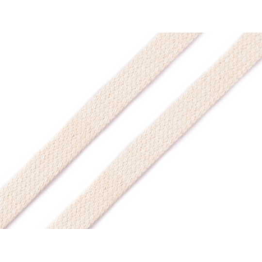 Bavlnená šnúra plochá / dutinka šírka 12 mm - 1 m | Mimib