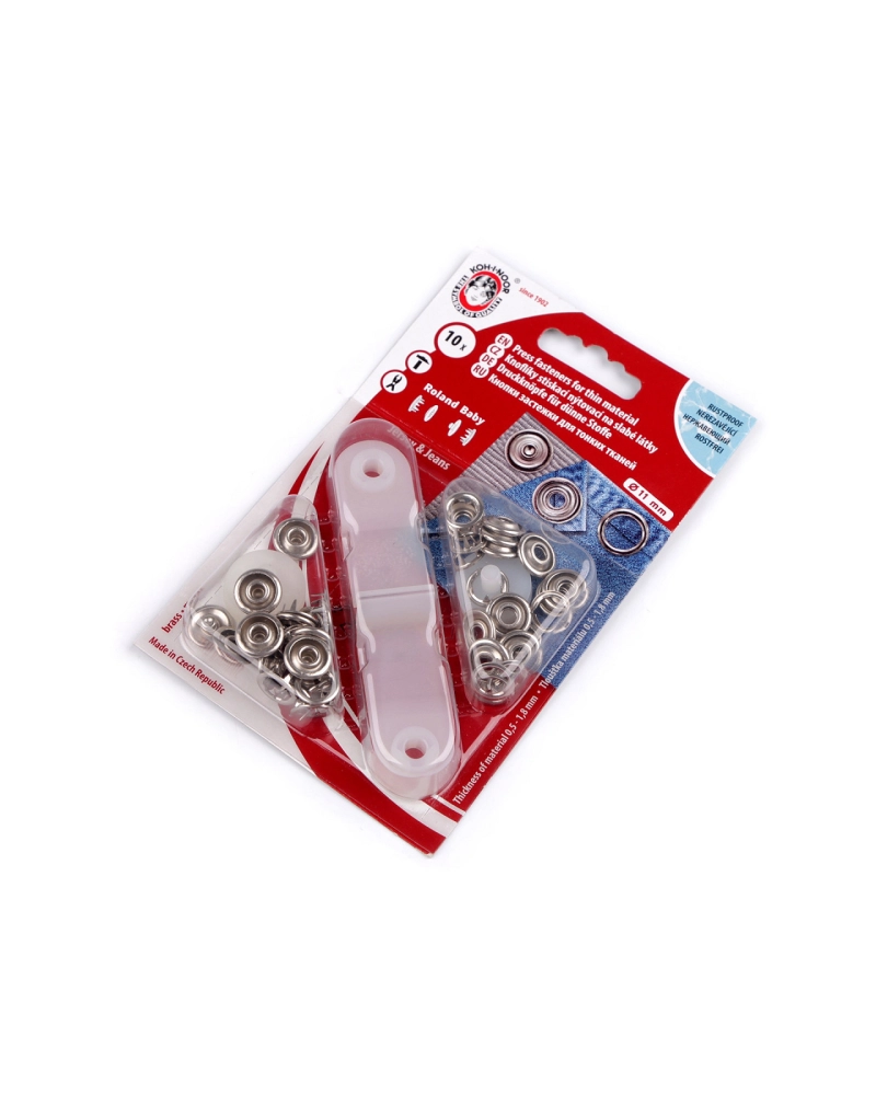 Capse metalice body copii, Ø11 mm - 1 card | Mimib