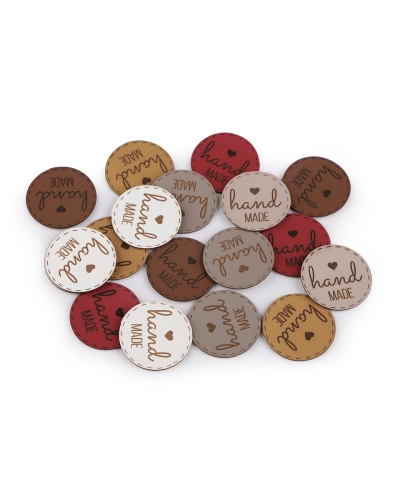 Aplicatie / eticheta din piele ecologica - hand made - 10 buc. | Mimib