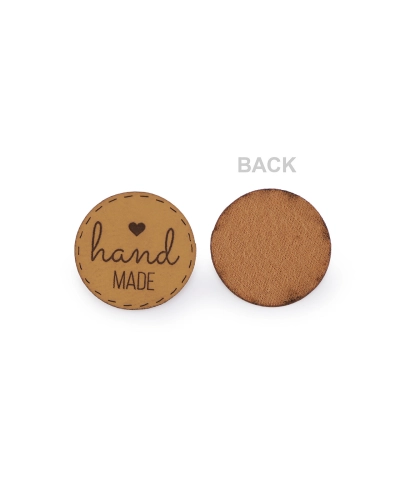 Aplicatie / eticheta din piele ecologica - hand made - 10 buc. | Mimib