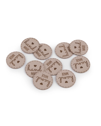 Aplicatie / eticheta din piele ecologica - hand made - 10 buc. | Mimib