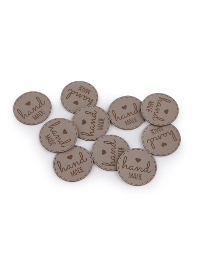 Aplicatie / eticheta din piele ecologica - hand made - 10 buc. | Mimib