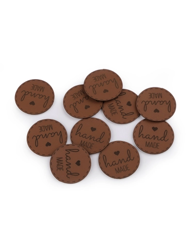 Aplicatie / eticheta din piele ecologica - hand made - 10 buc. | Mimib