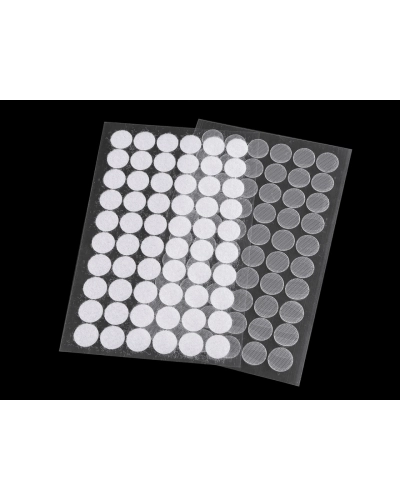 Buline arici autoadezive Velcro Ø15 mm transparente - 1 card | Mimib