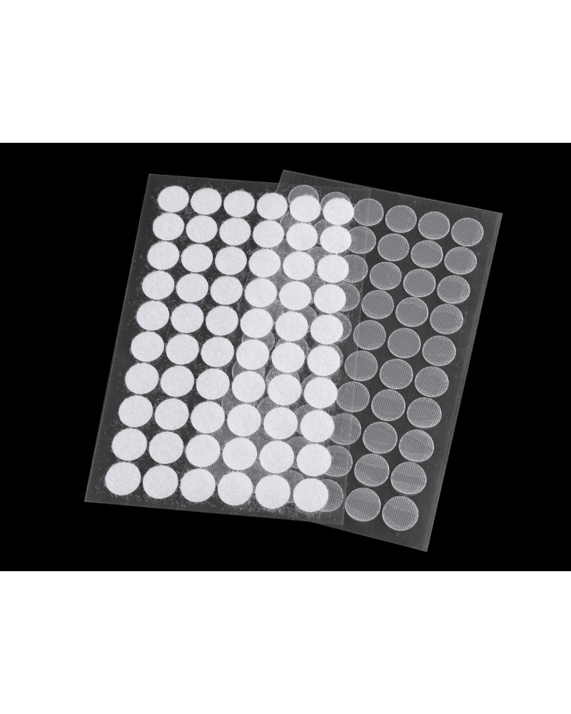 Buline arici autoadezive Velcro Ø15 mm transparente - 1 card | Mimib
