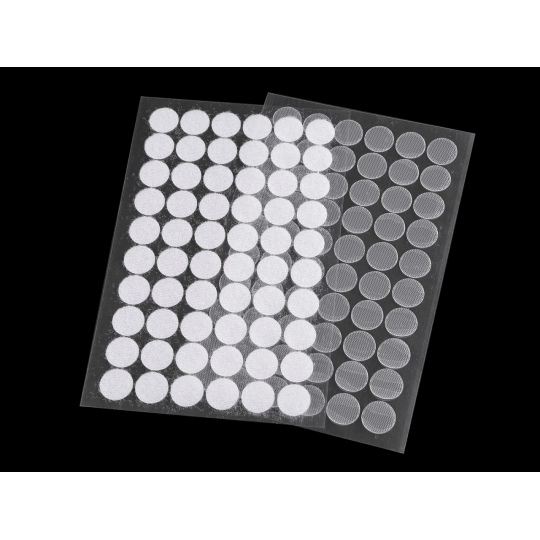 Buline arici autoadezive Velcro Ø15 mm transparente - 1 card | Mimib