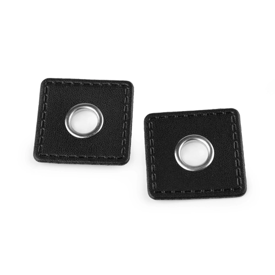 Ocheți cu patrat din piele sintetica pentru cusut, de 10 mm - 4 buc. | Mimib
