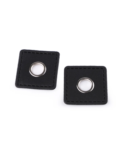 Ocheți cu patrat din piele sintetica pentru cusut, de 10 mm - 4 buc. | Mimib