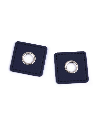 Ocheți cu patrat din piele sintetica pentru cusut, de 10 mm - 4 buc. | Mimib