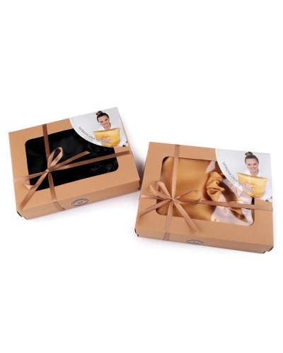 Set de dormit, fata de perna din satin si elastic de par - 1 buc. | Mimib