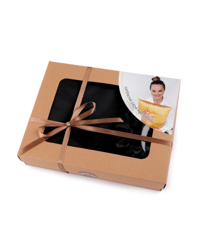 Set de dormit, fata de perna din satin si elastic de par - 1 buc. | Mimib