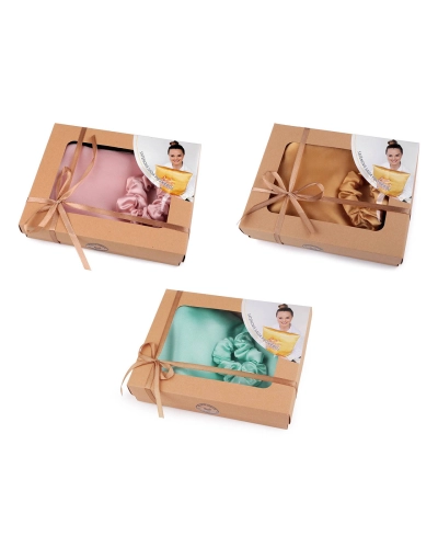 Set de dormit, fata de perna din satin si elastic de par - 1 buc. | Mimib