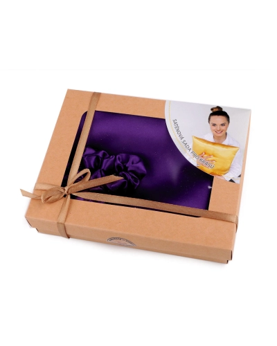 Set de dormit, fata de perna din satin si elastic de par - 1 buc. | Mimib
