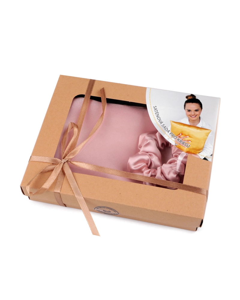 Set de dormit, fata de perna din satin si elastic de par - 1 buc. | Mimib