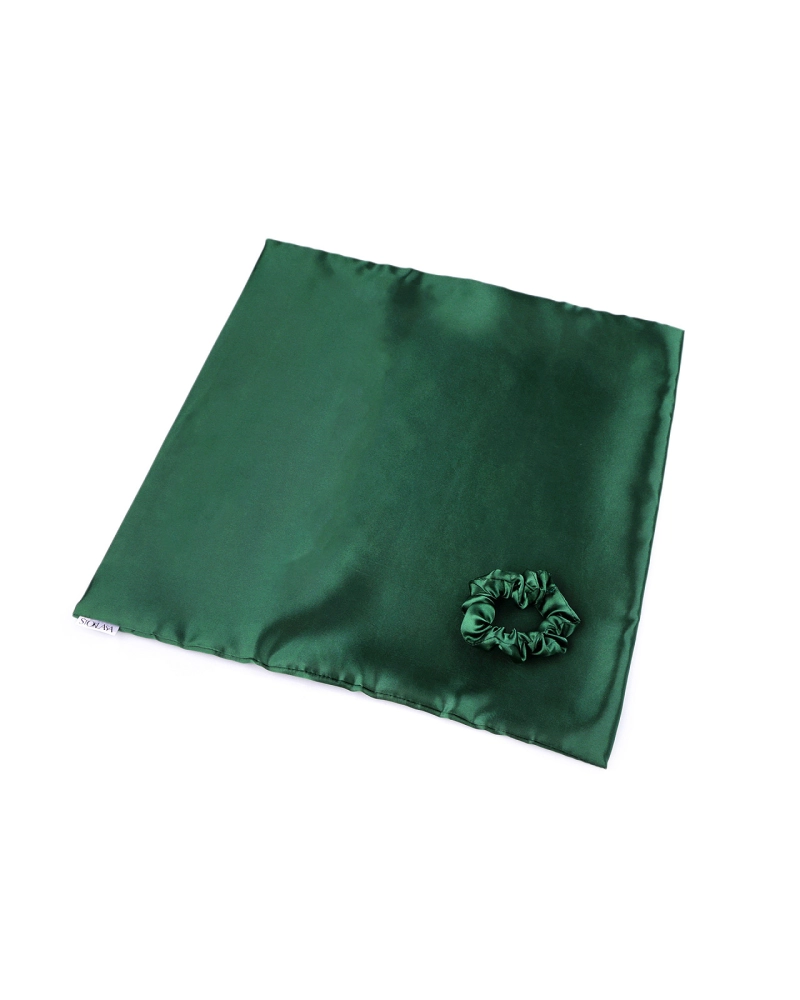 Set de dormit, fata de perna din satin si elastic de par - 1 buc. | Mimib