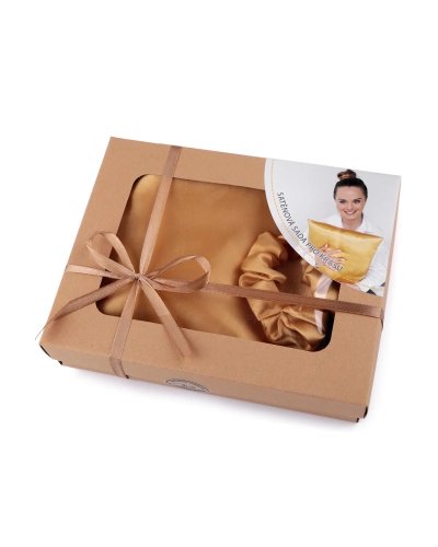 Set de dormit, fata de perna din satin si elastic de par - 1 buc. | Mimib