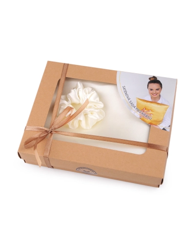 Set de dormit, fata de perna din satin si elastic de par - 1 buc. | Mimib