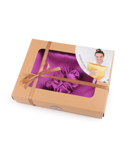 Set de dormit, fata de perna din satin si elastic de par - 1 buc. | Mimib