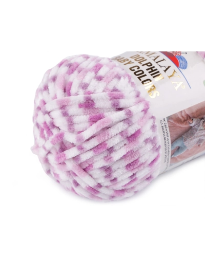 Fir de tricotat plușat Dolphin Baby Colors 100 g - 1 buc.