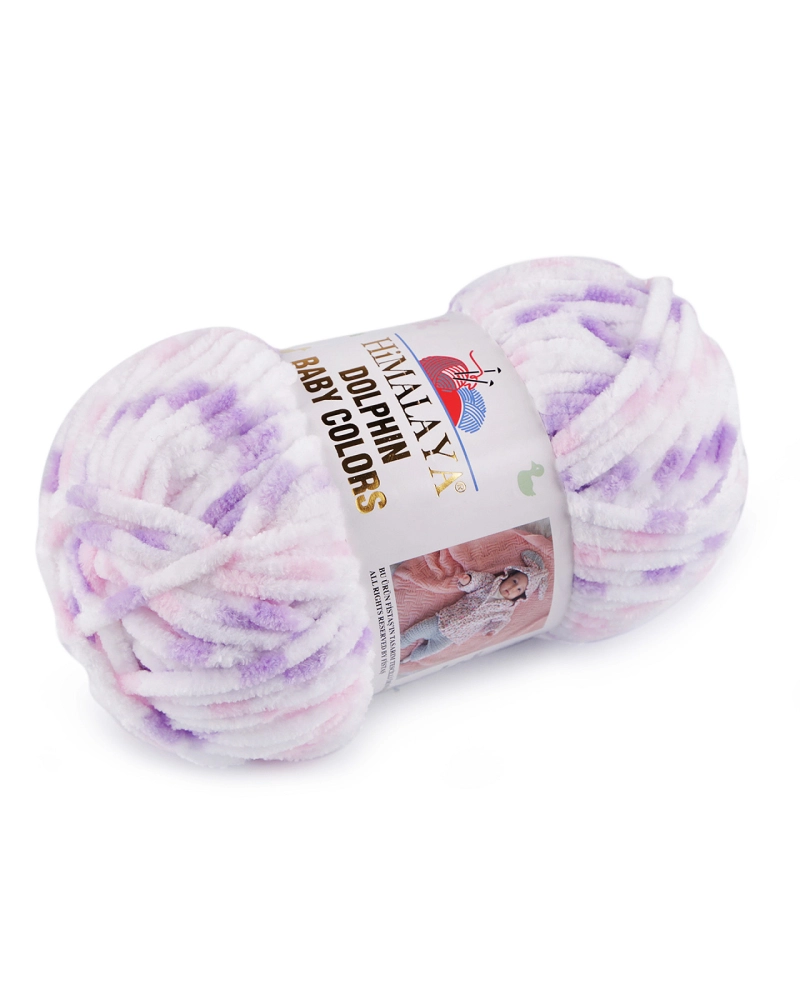 Fir de tricotat plușat Dolphin Baby Colors 100 g - 1 buc. | Mimib