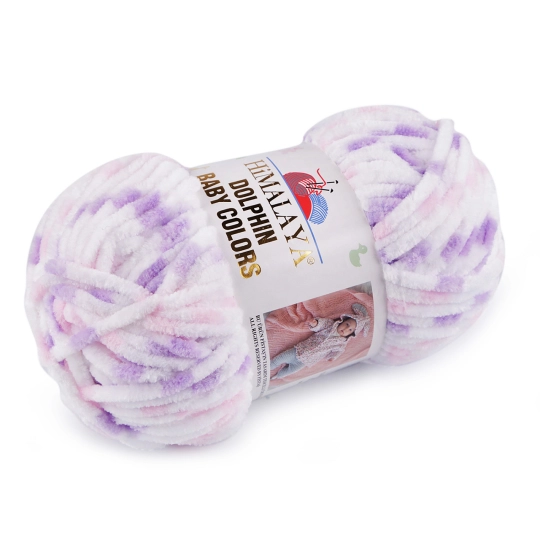Fir de tricotat plușat Dolphin Baby Colors 100 g - 1 buc. | Mimib