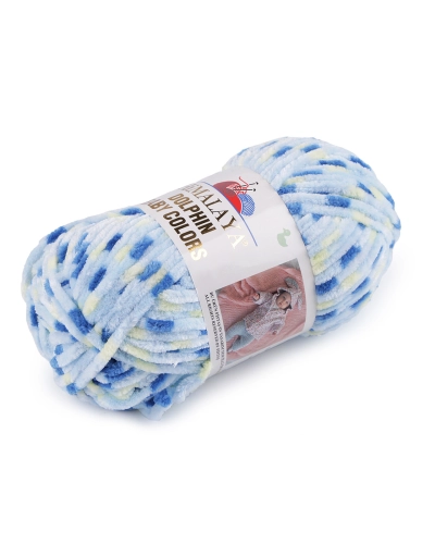 Fir de tricotat plușat Dolphin Baby Colors 100 g - 1 buc. | Mimib