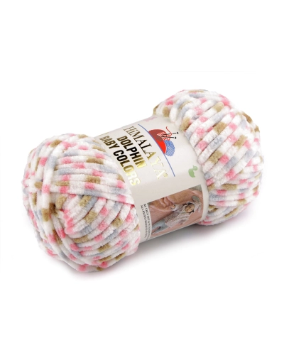 Fir de tricotat plușat Dolphin Baby Colors 100 g - 1 buc. | Mimib