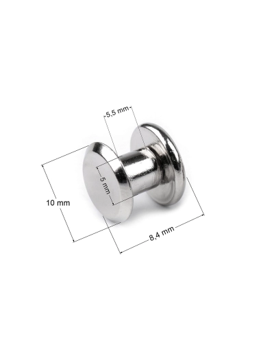 Butoni cu șurub pentru pielarie,  Ø10 mm - 10 pereche | Mimib