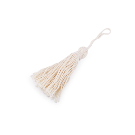 Ciucure din bumbac cu margele 12,5 cm - 5 buc. | Mimib
