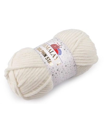 Fir de tricotat plușat cu fibra lurex Dolphin Star 100 g - 1 buc. | Mimib