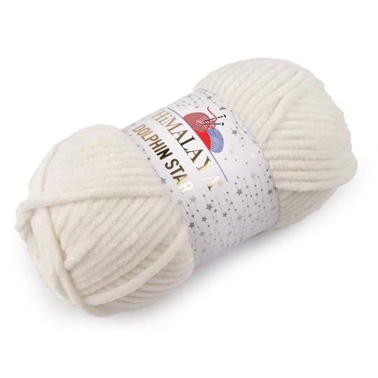 Fir de tricotat plușat cu fibra lurex Dolphin Star 100 g - 1 buc. | Mimib