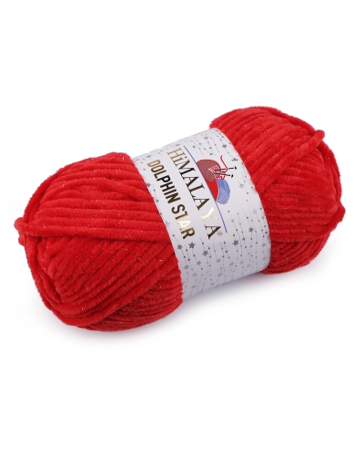 Fir de tricotat plușat cu fibra lurex Dolphin Star 100 g - 1 buc. | Mimib