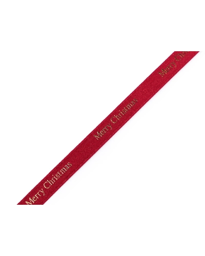 Panglică din satin de Crăciun  Merry Christmas lățime 9 mm - 5 m | Mimib
