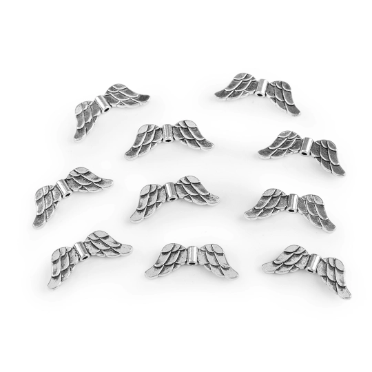 Piesa decorativa aripi de inger 12x29 mm - 10 buc. | Mimib