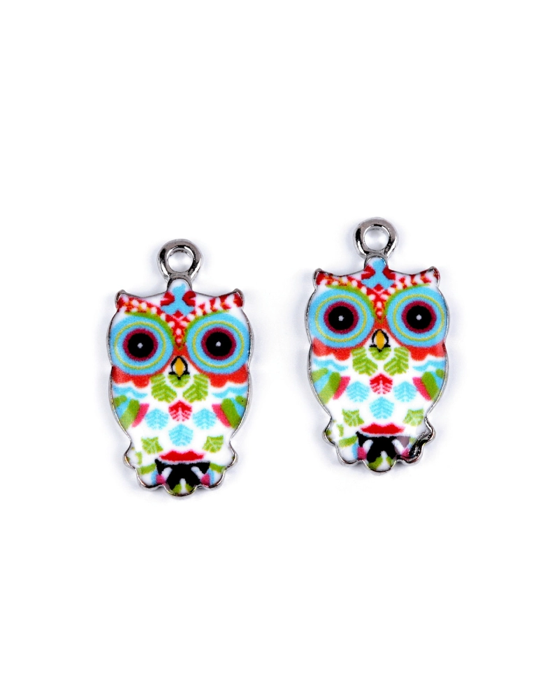 Pandantiv bufniță 13x23 mm - 2 buc. | Mimib
