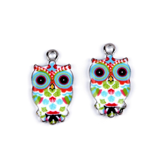 Pandantiv bufniță 13x23 mm - 2 buc. | Mimib