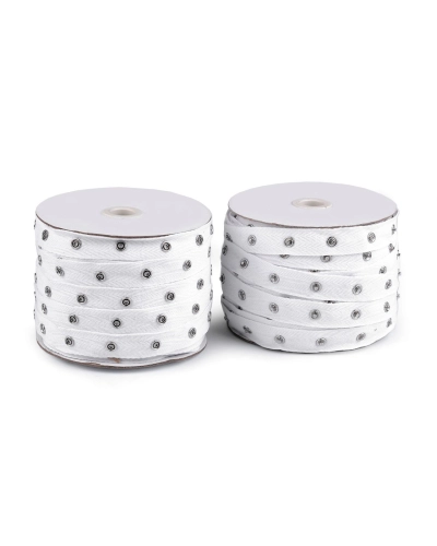 Bandă cu capse pentru confecții textile / body, lățime 20 mm - 1 m | Mimib