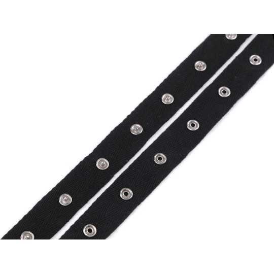 Bandă cu capse pentru confecții textile / body, lățime 20 mm - 1 m | Mimib