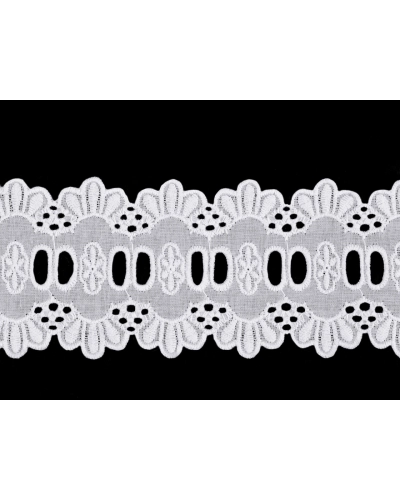 Dantela bumbac Madeira, 65 mm - 1 m | Mimib