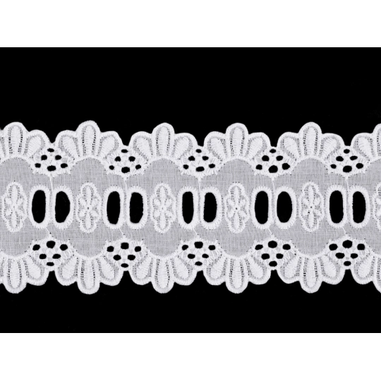 Dantela bumbac Madeira, 65 mm - 1 m | Mimib
