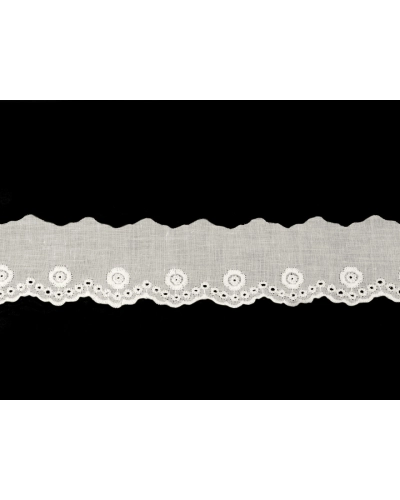Dantela Madeira din bumbac brodata 40 mm - 1 m | Mimib