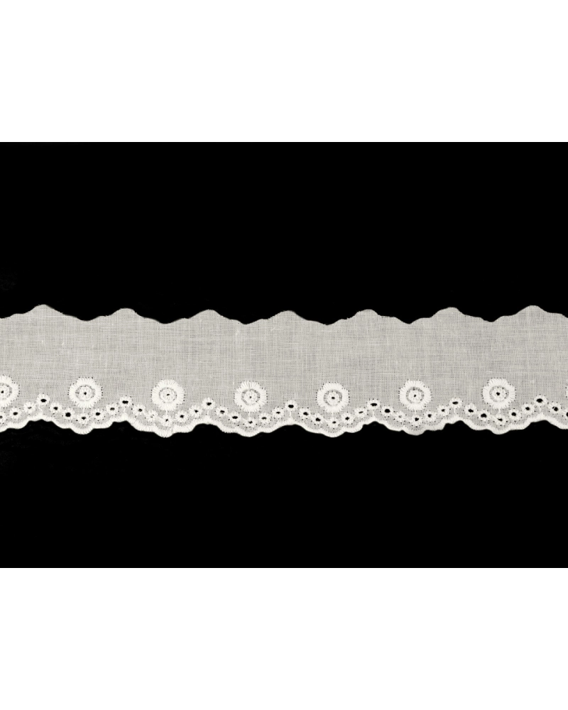 Dantela Madeira din bumbac brodata 40 mm - 1 m | Mimib