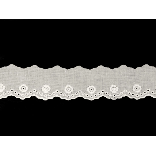 Dantela Madeira din bumbac brodata 40 mm - 1 m | Mimib
