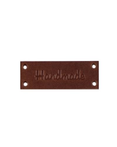 Eticheta din piele Handmade, With love 16x44 mm - 1 buc. | Mimib